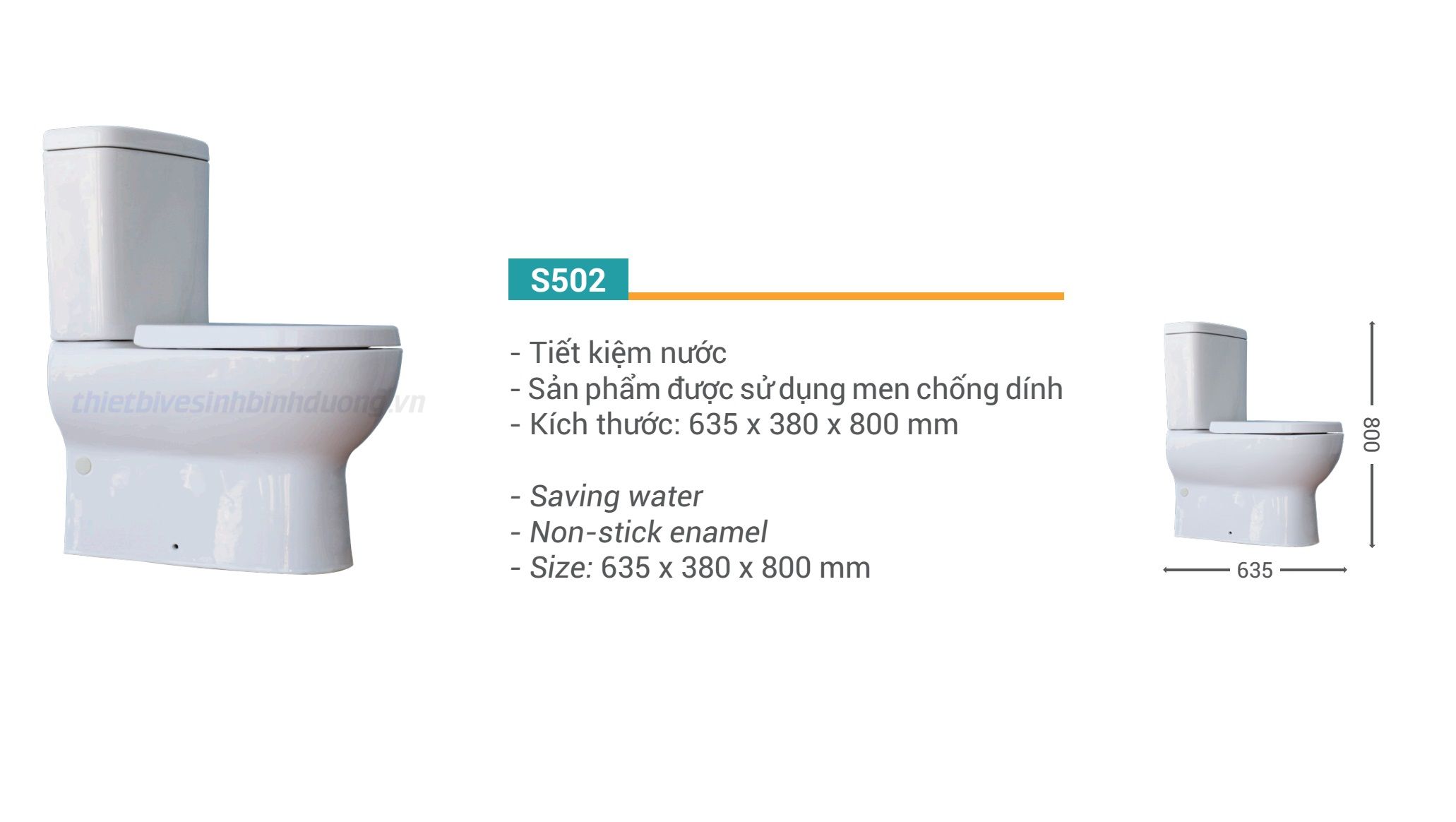 Bồn cầu két rời Siton S502