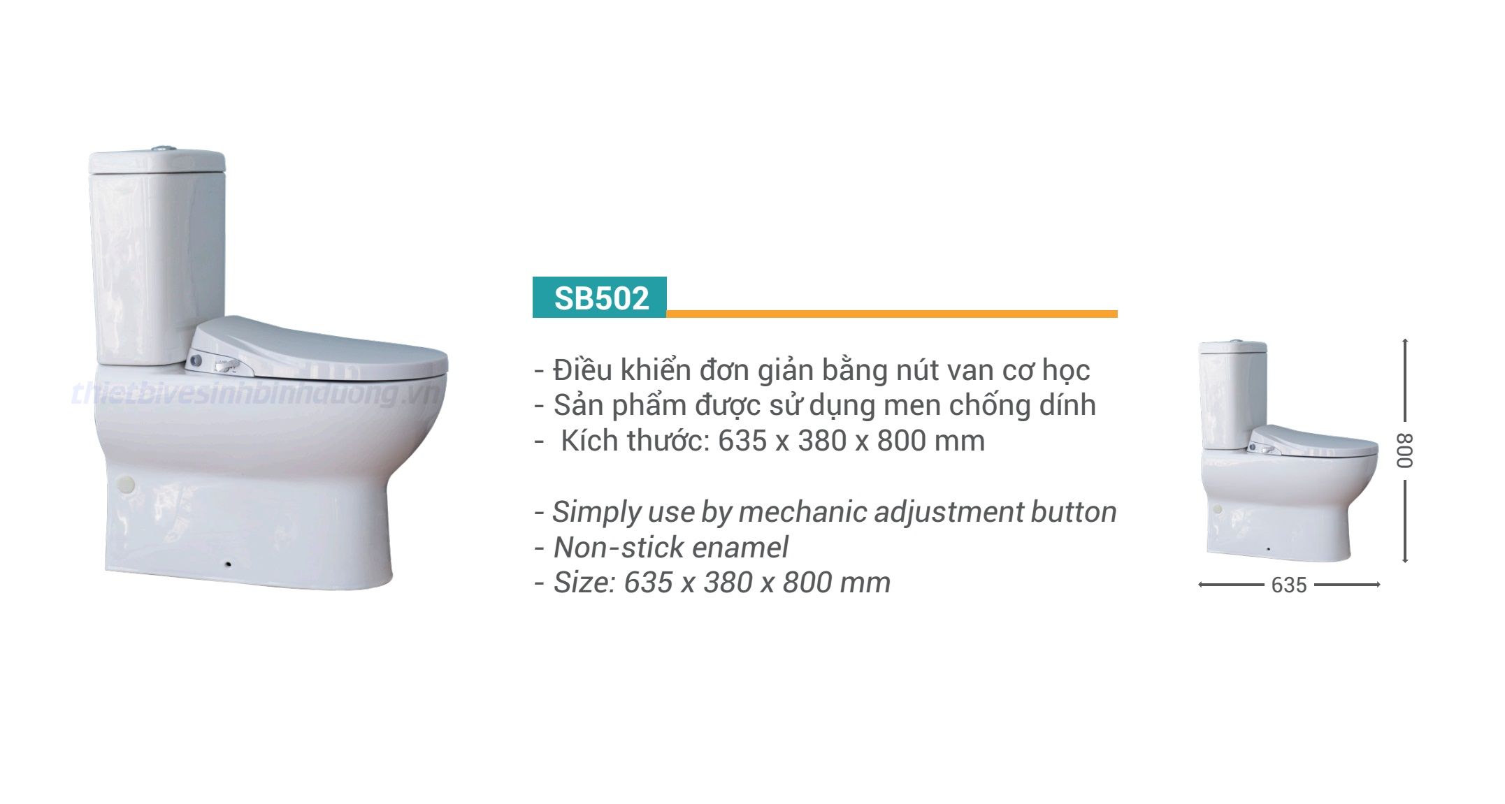 Bồn cầu két rời Siton S502