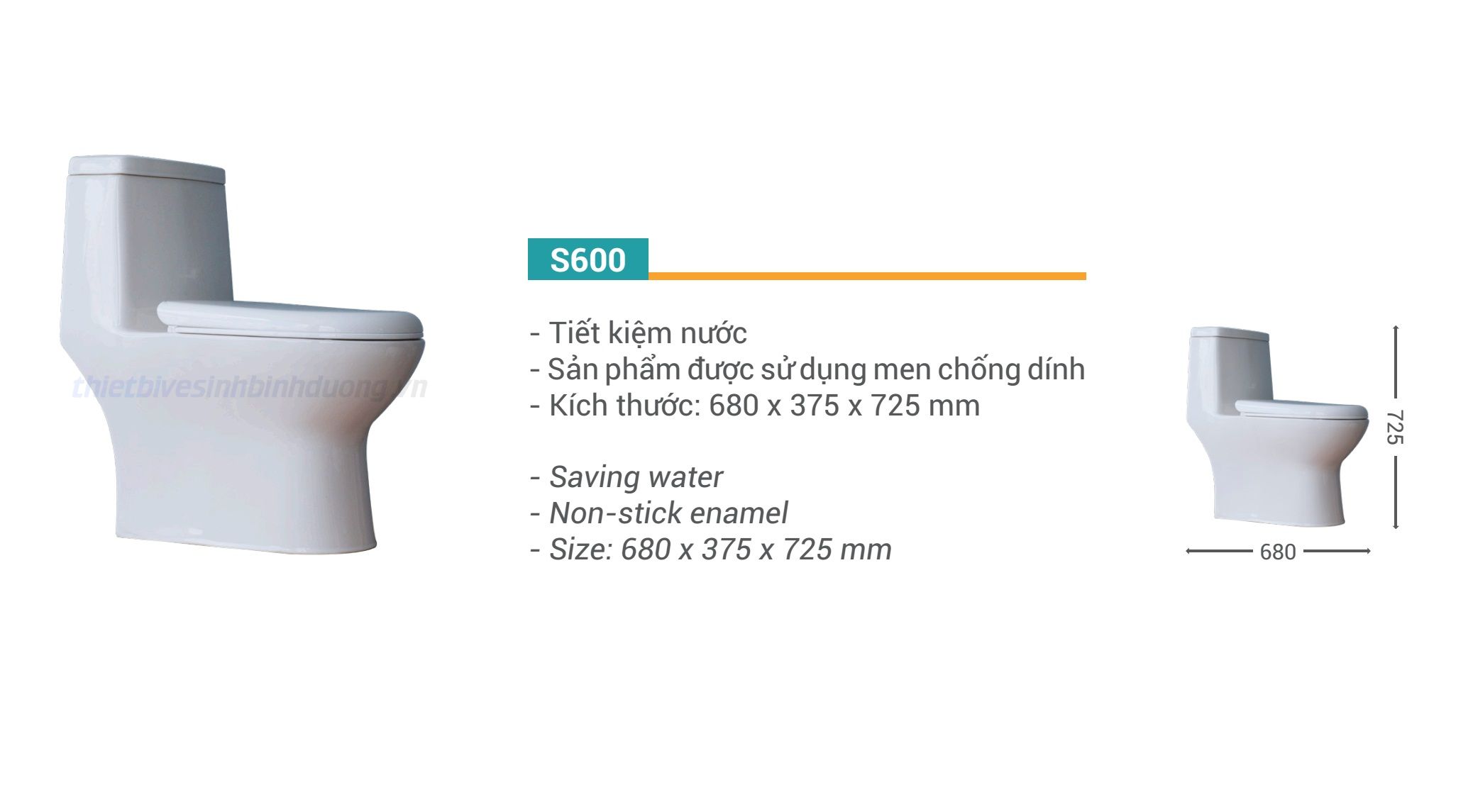 Bồn cầu liền khối Siton S600
