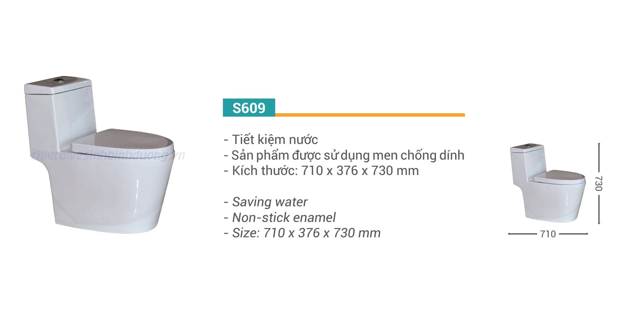 Bồn cầu khối Siton S609