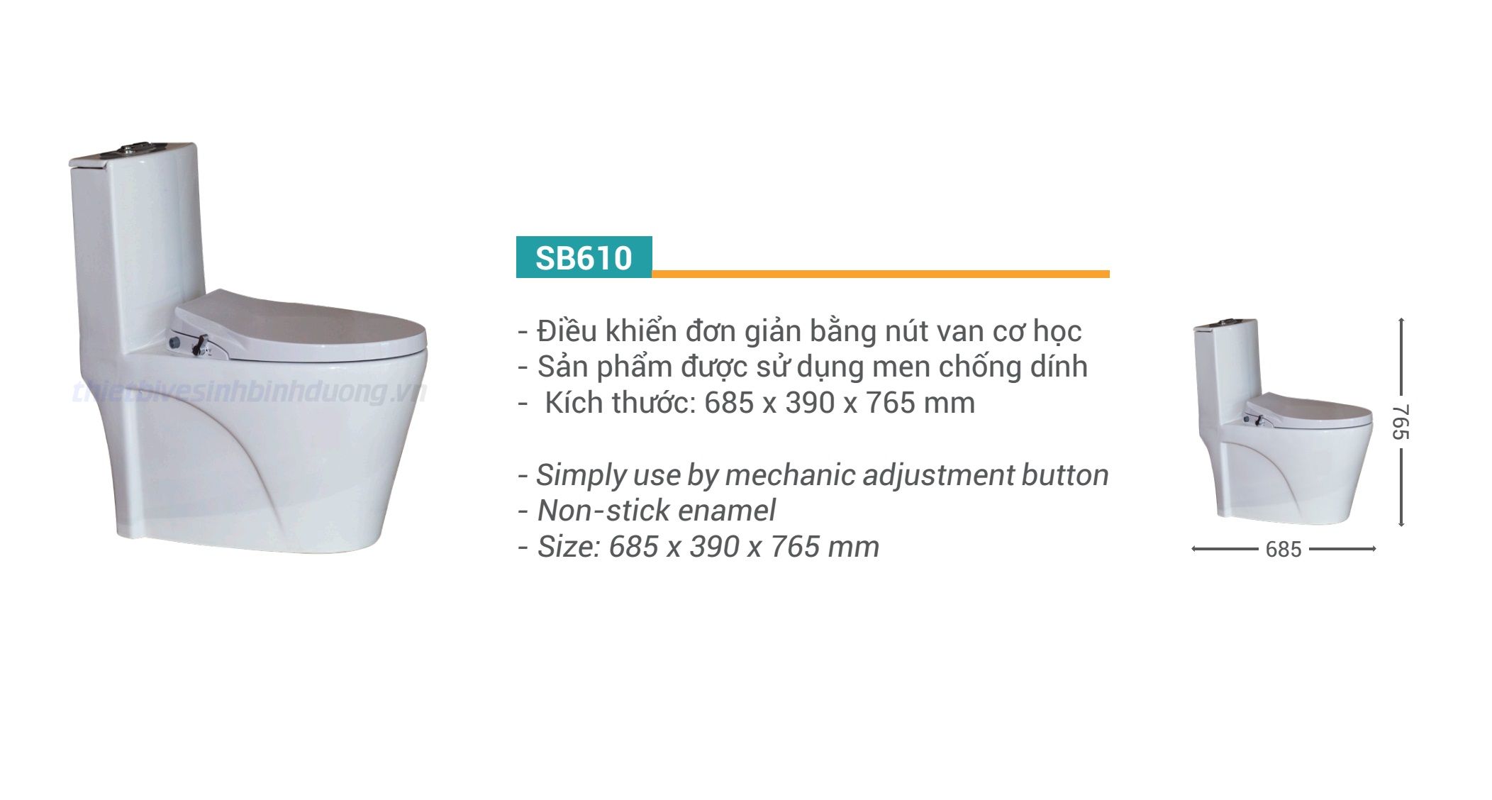 Bồn cầu khối Siton S610